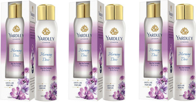 Yardley London Morning Dew EDT Body Spray for Women 120ML Each (Pack of 3) Perfume Body Spray - For Women(360 ml, Pack of 3)
Yardley London Morning Dew EDT Body Spray for Women 120ML Each (Pack of 3) Perfume Body Spray - For Women(360 ml, Pack of 3)