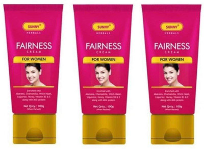 Bakson's Sunny Sunny Fairness Cream for Women, 100g (Pack of 3)(300 g)