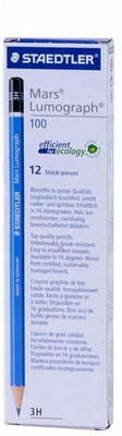 Staedtler Mars Lumograph 100-3H Pencil (Box Of 12) Pencil(Multicolor)