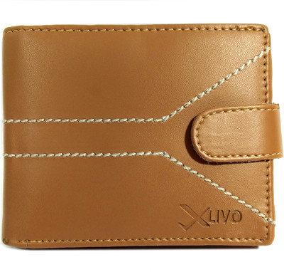 Xlivo Men Tan Artificial Leather Wallet(6 Card Slots)