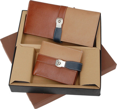 Borse Men Brown Artificial Leather Wallet(6 Card Slots)