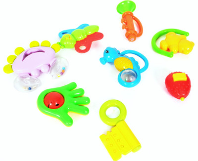 MWG Exports Co Bright & Colorful 8 Piece Infant and Toddlers Baby Rattle Musical Baby Care Toys for Kids - 100% Safe & Non-Toxic, BPA Free Rattle(Multicolor)
MWG Exports Co Bright & Colorful 8 Piece Infant and Toddlers Baby Rattle Musical Baby Care Toys for Kids - 100% Safe & Non-Toxic, BPA Free Rattle(Multicolor)