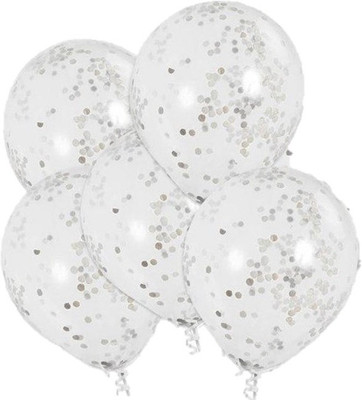 BashNSplash Solid 12 INCH SILVER CONFETTI BALLOONS PARTY DECORATION (PACK OF 5) Balloon(Silver, Pack of 5)
BashNSplash Solid 12 INCH SILVER CONFETTI BALLOONS PARTY DECORATION (PACK OF 5) Balloon(Silver, Pack of 5)