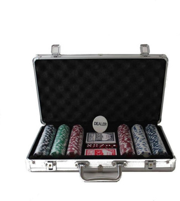 AVS RETAIL HIGH QUALITY Aluminium box case All In One Poker Game Set- 300 printed chips with Indian Denominations , 2 Playing cards decks, 5 dice with Attractive(Multicolor)
AVS RETAIL HIGH QUALITY Aluminium box case All In One Poker Game Set- 300 printed chips with Indian Denominations , 2 Playing cards decks, 5 dice with Attractive(Multicolor)