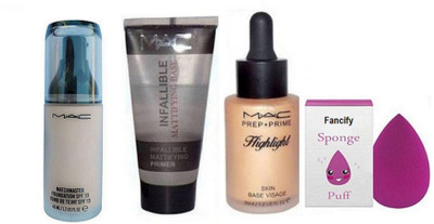 Fancify sponge Puff, SPF 15 Make-Up Foundation& Highlighter& Infalliable primer(Set of 4)
Fancify sponge Puff, SPF 15 Make-Up Foundation& Highlighter& Infalliable primer(Set of 4)