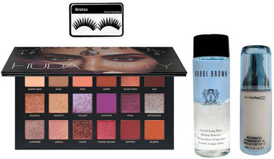 BRUTUS Eyelashes, Mac MatchMaster Foundation, Huda Beauty Desert Dusk Eyeshadow Palette, Bobbi Brown Instant Longwear Makeup Remover(Set of 4)
BRUTUS Eyelashes, Mac MatchMaster Foundation, Huda Beauty Desert Dusk Eyeshadow Palette, Bobbi Brown Instant Longwear Makeup Remover(Set of 4)