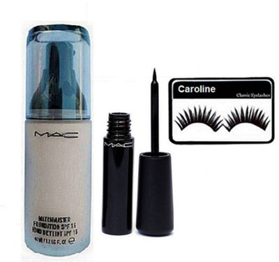 Caroline Eyelashes, Eyeliner , MatchMaster Foundation(Set of 3)
