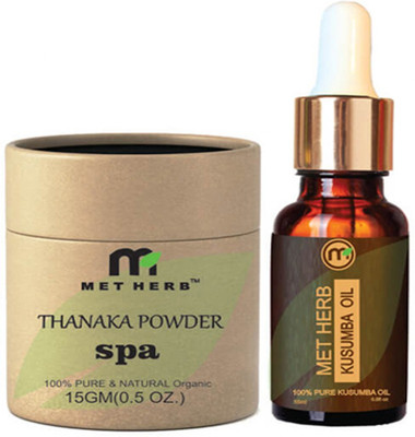 METHERB 15g Thanaka powder & 15 kusumba oil(Set of 2)