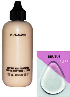BRUTUS Silicon Puff, Mac Face & Body Foundation(Set of 2)