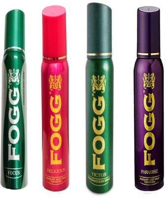 Fogg DELICIOUS+PARADISE+VICTOR+FOCUS DEODORANT 120 ML Deodorant Spray - For Men & Women(120 ml, Pack of 4)
Fogg DELICIOUS+PARADISE+VICTOR+FOCUS DEODORANT 120 ML Deodorant Spray - For Men & Women(120 ml, Pack of 4)