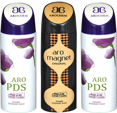 arochem ARO PDS-2 & ARO MEGNET DEO COMBO DYNAMIC DEODORANT SPRAY Body Spray Body Spray - For Men & Women(600 ml, Pack of 3)
arochem ARO PDS-2 & ARO MEGNET DEO COMBO DYNAMIC DEODORANT SPRAY Body Spray Body Spray - For Men & Women(600 ml, Pack of 3)