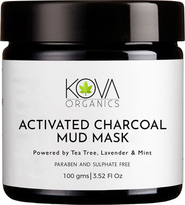Kova Organics Activated Charcoal Mud Mask, Lightening & Brightening, Powered by Tea Tree, Lavender & Mint, Paraben & Sulphate Free - 100 gms(100 g)
Kova Organics Activated Charcoal Mud Mask, Lightening & Brightening, Powered by Tea Tree, Lavender & Mint, Paraben & Sulphate Free - 100 gms(100 g)