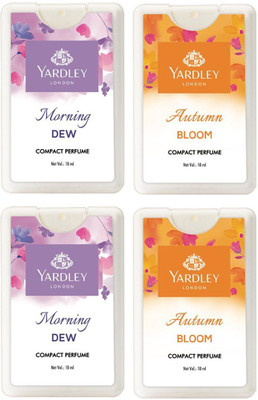 Yardley London Morning Dew & Autumn Bloom Compact Perfume -18ml (Pack of 4) Perfume - 18 ml(For Women)
Yardley London Morning Dew & Autumn Bloom Compact Perfume -18ml (Pack of 4) Perfume - 18 ml(For Women)