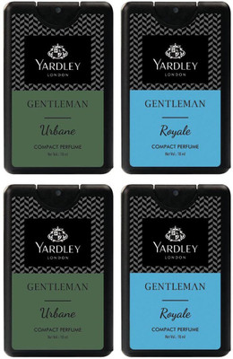 Yardley London Gentleman Royale & Urbane Compact Perfume -18ml (Pack of 4) Perfume - 18 ml(For Men)
Yardley London Gentleman Royale & Urbane Compact Perfume -18ml (Pack of 4) Perfume - 18 ml(For Men)