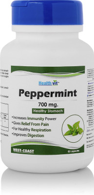 HealthVit Peppermint 700mg, 60 Capsules| Healthy Stomach(700 mg)