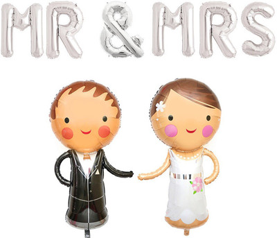Bash N Splash Printed Mr & Mrs Bride Groom Wedding Party Foil Balloon Set Of 8 Pcs Balloon(Multicolor, Pack of 1)
Bash N Splash Printed Mr & Mrs Bride Groom Wedding Party Foil Balloon Set Of 8 Pcs Balloon(Multicolor, Pack of 1)