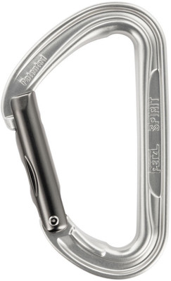 Petzl Spirit Straight Carabiner Assisted Braking Belaying Device(Silver)
