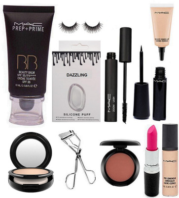 Dazzling Silicon Puff & MAc Prep+Prime BB Beauty Foundation & Zoom Lash Mascara & Eyeliner & Eyelashes & Curler & Blusher & COmpact & pink lipstick & Pro LOngwear Concealer & Select Cover-up(Set of 11)
Dazzling Silicon Puff & MAc Prep+Prime BB Beauty Foundation & Zoom Lash Mascara & Eyeliner & Eyelashes & Curler & Blusher & COmpact & pink lipstick & Pro LOngwear Concealer & Select Cover-up(Set of 11)