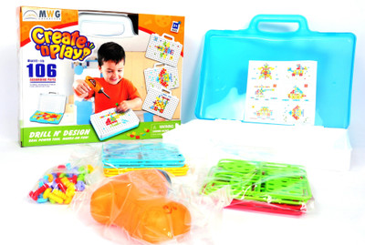 MWG Exports Co Build Your Own 3D Puzzle Toys Playset for Kids Birthday Gift Toy(106 Pieces)