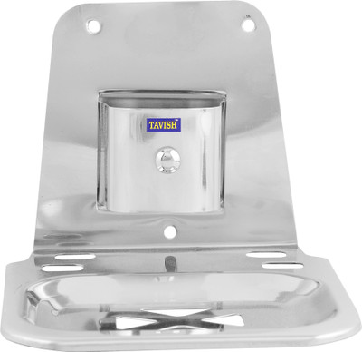 TAVISH Stainless Steel Wall Mount Case with Soap Holder & Brush Holder - Bathroom Accessories Soap Dish Stand - Silver(Steel)
TAVISH Stainless Steel Wall Mount Case with Soap Holder & Brush Holder - Bathroom Accessories Soap Dish Stand - Silver(Steel)