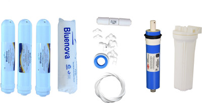 Bluenova Service kit including Inline set, Filmtech Dow 75 GPD membrane, Spun, Bowl and accessories Solid Filter Cartridge(0.005, Pack of 10)
Bluenova Service kit including Inline set, Filmtech Dow 75 GPD membrane, Spun, Bowl and accessories Solid Filter Cartridge(0.005, Pack of 10)