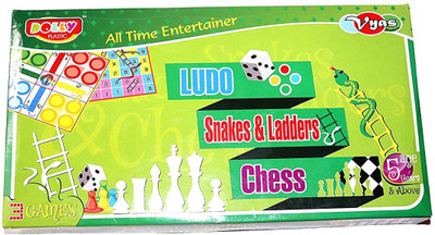 The Viyu Creation Ludo with Chess Board Game and snakes and ladders 3 in 1 a family entertainer Board Game
The Viyu Creation Ludo with Chess Board Game and snakes and ladders 3 in 1 a family entertainer Board Game