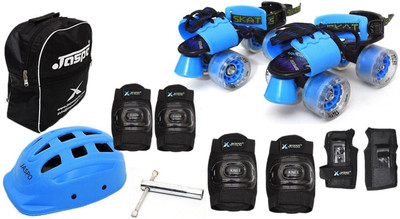 Jaspo Blue Derby Pro Adjustable Senior Roller Skates Combo Suitable for Age Group 6 to 14 Years Skating Kit
Jaspo Blue Derby Pro Adjustable Senior Roller Skates Combo Suitable for Age Group 6 to 14 Years Skating Kit