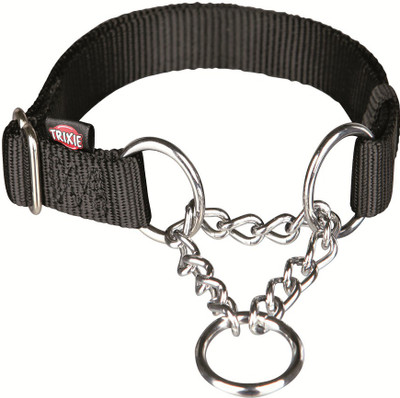 Trixie Premium Cho Plain Dog Collar Charm(Black, Solid)