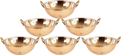 IndianArtVilla Set of 6 Steel Copper Kadai Karahi Wok Kadhai 12 cm(Copper), Brown;silver
IndianArtVilla Set of 6 Steel Copper Kadai Karahi Wok Kadhai 12 cm(Copper), Brown;silver