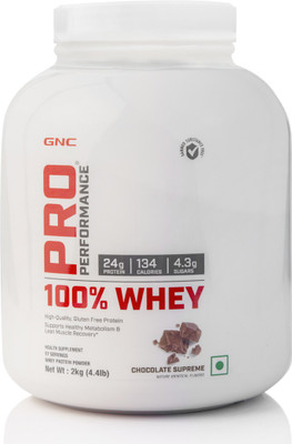 GNC GNC PP 100 % Whey Protein Powder Chocolate Supreme 4.4 lbs 2 kg Whey Protein(2 kg, Chocolate Supreme)