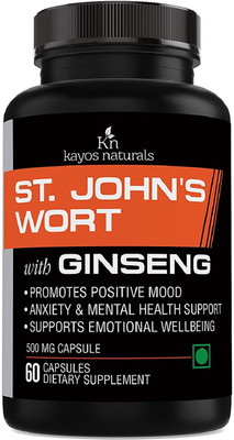 KayosNaturals St. John's Wort & Ginseng Hypericin Extract for Positive Mood & Anxiety - 500mg(500 mg)
KayosNaturals St. John's Wort & Ginseng Hypericin Extract for Positive Mood & Anxiety - 500mg(500 mg)