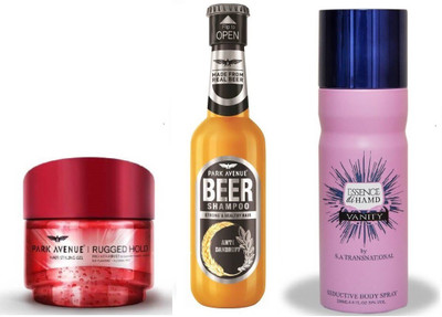 HAMD ESSEND VANITY,RUGGED HOLD GEL& ANTI DANRUFF SHAMPOO(Set of 3)