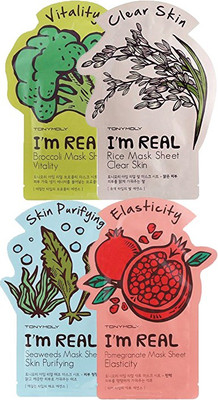 Tonymoly I'm Real Sheet Mask Pack of 4(80 g)
