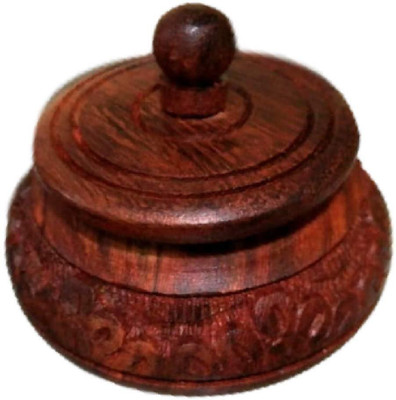 Craftpoint Antique Wooden Sindoor Box Multi Purpose Vanity Box(Brown)