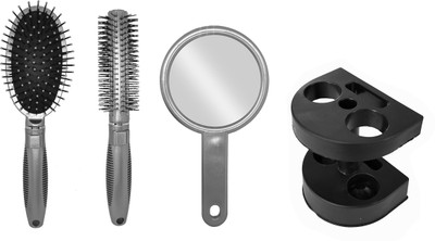 BOXO hair brush & mirror combo(Set of 4)