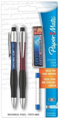 Paper Mate Comfort Mate Ultra Mechanical Pencil Set, 0.7mm, HB #2, Assorted Colors, 2 Count Pencil(Black)
Paper Mate Comfort Mate Ultra Mechanical Pencil Set, 0.7mm, HB #2, Assorted Colors, 2 Count Pencil(Black)
