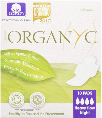 Organyc 100% Organic Cotton with Wings for Sensitive Skin, HEAVY, 10 count Sanitary Pad(Pack of 10)
Organyc 100% Organic Cotton with Wings for Sensitive Skin, HEAVY, 10 count Sanitary Pad(Pack of 10)