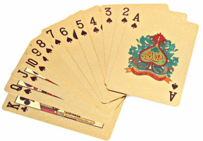 MSEE High Quality 24 K Gold Plated Poker Playing Cards_XT16(Gold TQ16)