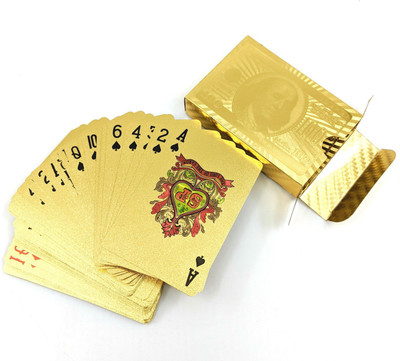 MSEE High Quality 24 K Gold Plated Poker Playing Cards_XT21(Gold TQ21)