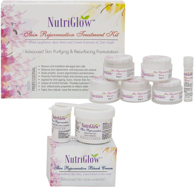 NutriGlow "Set of 1 Skin Rejuvenation facial kit + 1 Skin Rejuvenation bleach creme "(Set of 2)
NutriGlow "Set of 1 Skin Rejuvenation facial kit + 1 Skin Rejuvenation bleach creme "(Set of 2)