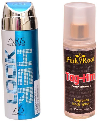 Pink Root TAG-HIM BODY MIST 200ML WITH ARIS HER LOOK DEO BODY SPRAY FOR WOMEN 200ML(Set of 2)
Pink Root TAG-HIM BODY MIST 200ML WITH ARIS HER LOOK DEO BODY SPRAY FOR WOMEN 200ML(Set of 2)