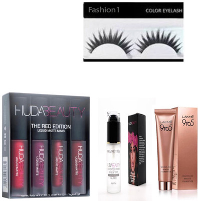 FASHION 1 COMBO SETS BEST EYELASH MINI LUQUID LIPSTICK ,PRIMER WITH 9TO5 FOUNDATION SET OF 4(Set of 4)
FASHION 1 COMBO SETS BEST EYELASH MINI LUQUID LIPSTICK ,PRIMER WITH 9TO5 FOUNDATION SET OF 4(Set of 4)