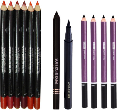 firstzon™ FESTIVE SPECIAL LINER COMBO ( PEN EYELINER , SOFT KOHL KAJAL, 4 EYEBROW PENCIL,6 LIPLINER)(Set of 12)
firstzon™ FESTIVE SPECIAL LINER COMBO ( PEN EYELINER , SOFT KOHL KAJAL, 4 EYEBROW PENCIL,6 LIPLINER)(Set of 12)