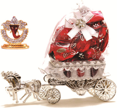 Skylofts Beautiful Horse Chocolate Decoration Piece with 10 pcs Assorted Chocolates & Ganeshji Diwali Gift Combo(90gms)
Skylofts Beautiful Horse Chocolate Decoration Piece with 10 pcs Assorted Chocolates & Ganeshji Diwali Gift Combo(90gms)