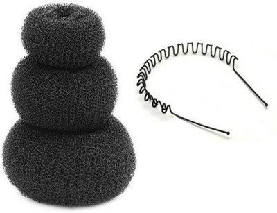 KashQueen Black 3 Sizes Hair Donut Maker for Womens with Zig Zag Hair Band Hair Accessory Set(Black)
KashQueen Black 3 Sizes Hair Donut Maker for Womens with Zig Zag Hair Band Hair Accessory Set(Black)