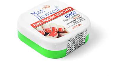 Max Heaven Nail Polish Remover Pads Non Acetone Green (30 Pads) (MHNPRgreen001)(30 g)