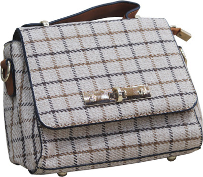 Toys Factory Girls Casual Beige Velvet Sling Bag