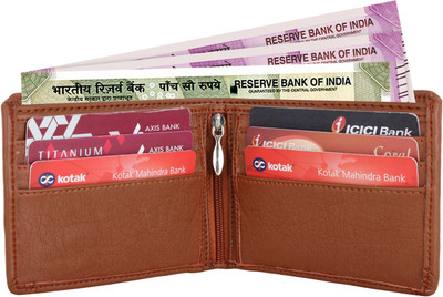 MenStylam Men Tan Artificial Leather Wallet(6 Card Slots)