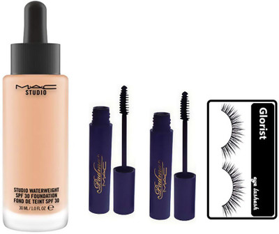 glorist Eyelashes & Mac Studio waterweight Foundation With Padma Liner+Mascara(Set of 4)
glorist Eyelashes & Mac Studio waterweight Foundation With Padma Liner+Mascara(Set of 4)