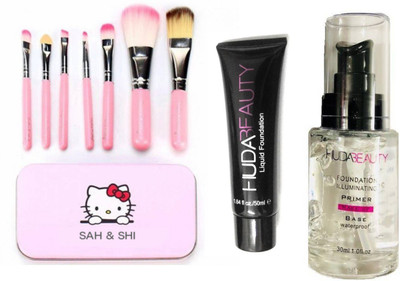 Sah&Shi Makeup Brushes Set of 7 with with Matte Liquid Foundation and Waterproof Transparent Primer 30ml for All Skin(Set of 3)
Sah&Shi Makeup Brushes Set of 7 with with Matte Liquid Foundation and Waterproof Transparent Primer 30ml for All Skin(Set of 3)